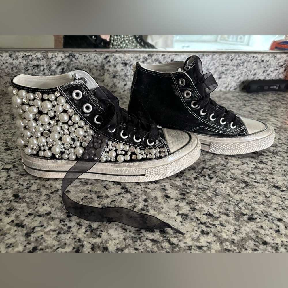 Rhinestone/Pearl Nan-Ku Sneakers